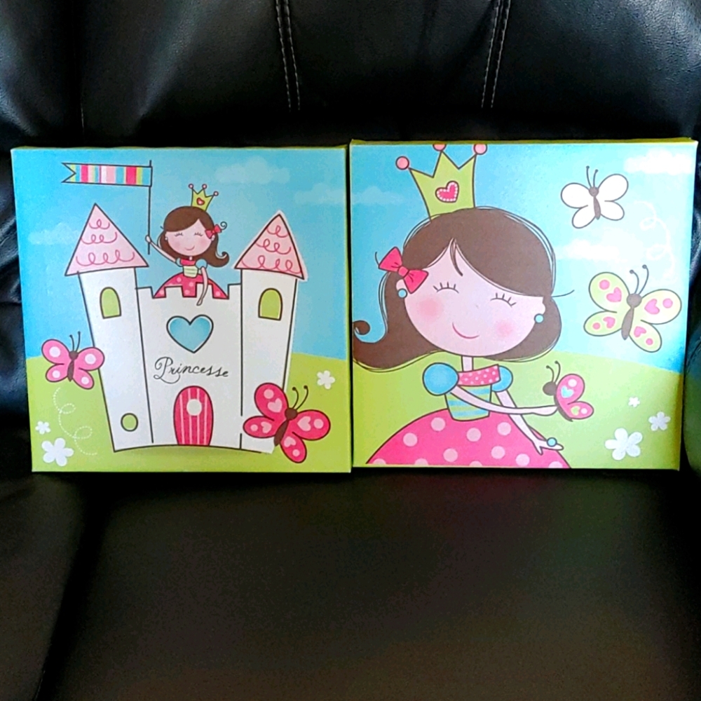 2 Princess Style Canvas Wall Prints